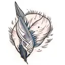Feather falling tattoo design idea
