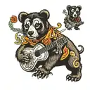 Elvis Presley bear tattoo design idea