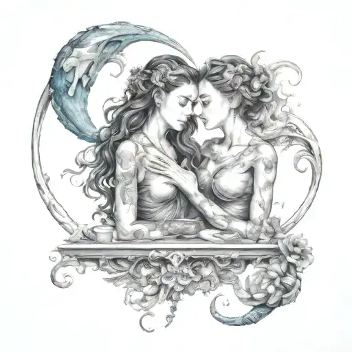 best friends bonded by Aquarius and synchronicities, telepathy, infinity tattoo design idea