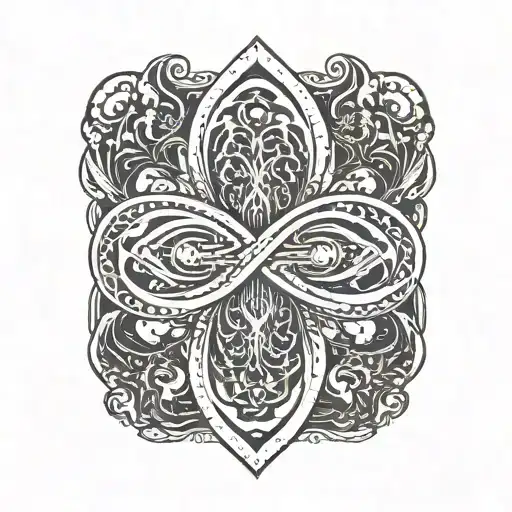 aquarius, infinity, synchronicity tattoo design idea