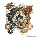 best friends bonded by Aquarius and synchronicities, telepathy, infinity tattoo design idea