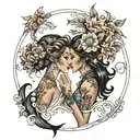 best friends bonded by Aquarius and synchronicities, telepathy, infinity tattoo design idea