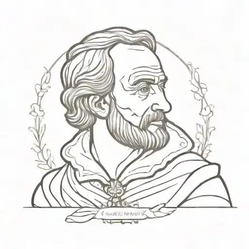 Shakespeare inspired by Julius Caesar play tattoo design idea