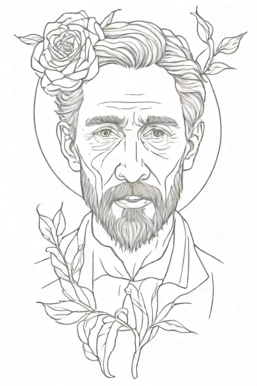 Vincent Van Gogh inspired tattoo design idea