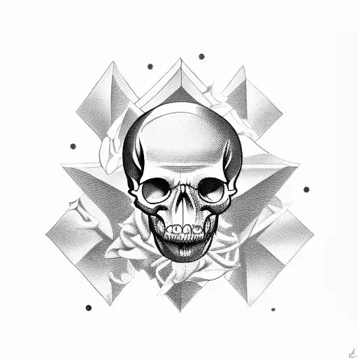 Chess krone rose skull tattoo design idea