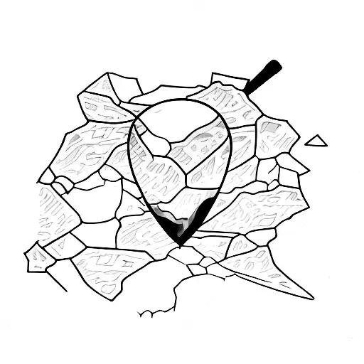 Broken wine glass tattoo design idea