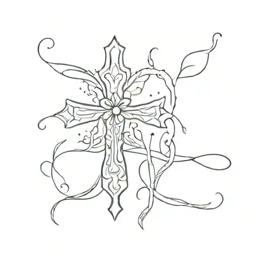 the Orthodox cross and the pagan rotifer tattoo design idea