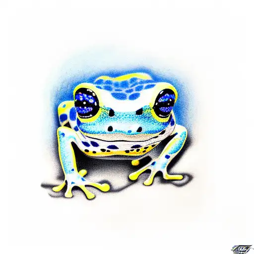 poison dart frog tattoo design idea