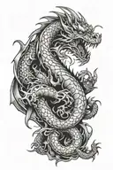 Mechanical dragon tattoo tattoo design idea
