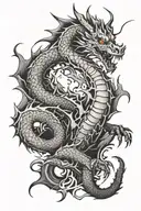 Mechanical dragon tattoo tattoo design idea