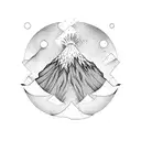 Volcano tattoo design idea