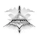Volcano tattoo design idea