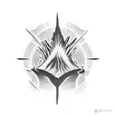 Volcano tattoo design idea