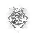 Volcano tattoo design idea