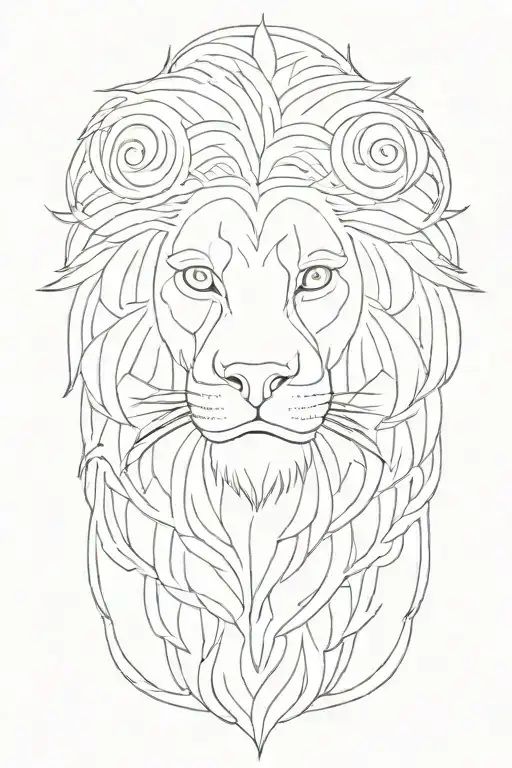 Czech Republic Lion  tattoo design idea