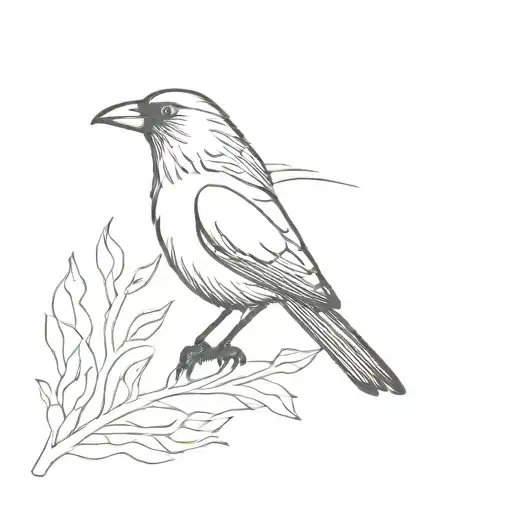 Czech raven tattoo design idea