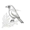 Czech raven tattoo design idea