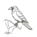 Czech raven tattoo design idea