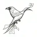 Czech raven tattoo design idea