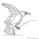 Czech raven tattoo design idea