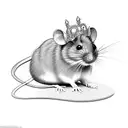 mouse with tiara tattoo design idea