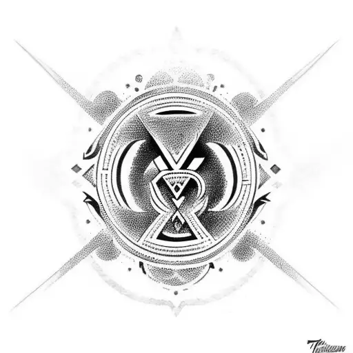 alfa y omega tattoo design idea