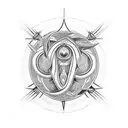 alfa y omega tattoo design idea