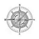 viking compass arrow tattoo design idea