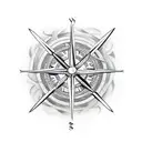 viking compass arrow tattoo design idea