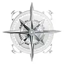 viking compass arrow tattoo design idea