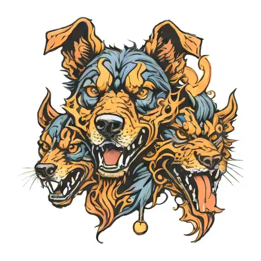cerberus tattoo design idea