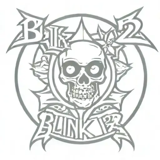 Blink 182 logo with San Diego feel tattoo design idea