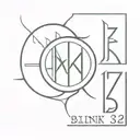 Blink 182 logo with San Diego feel tattoo design idea
