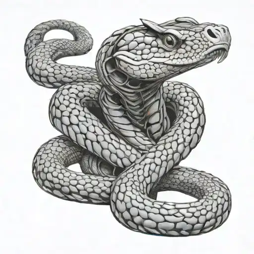 steel king cobra tattoo design idea
