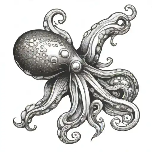 Squid tattoo design idea