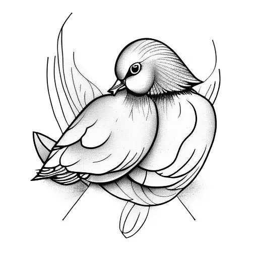 Two doves tattoo design idea