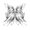 Two doves tattoo design idea