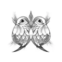 Two doves tattoo design idea