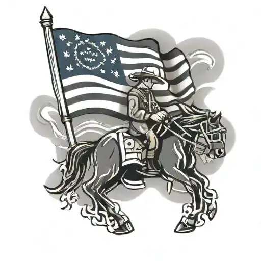 Kentucky and flag intertwined tattoo design idea