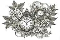 Tennessee state outline, clock face tattoo design idea