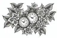 Tennessee state outline, clock face tattoo design idea