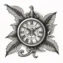 Tennessee outline, Clock face tattoo design idea