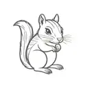 chipmunk holding tattoo design idea