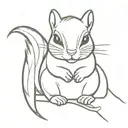 chipmunk holding tattoo design idea