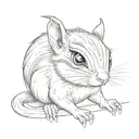 chipmunk huge eyes tattoo design idea