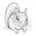 chipmunk huge eyes tattoo design idea