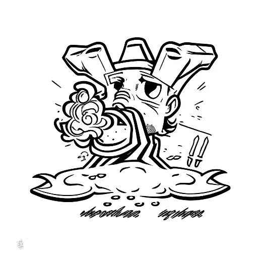 boondocks smoking a joint tattoo design idea