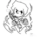 boondocks smoking a joint tattoo design idea