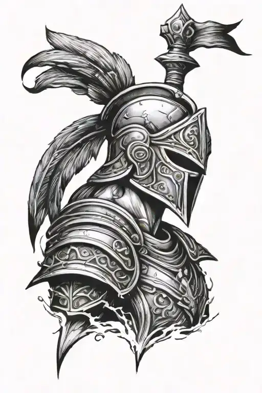 spartan warrior tattoo design idea
