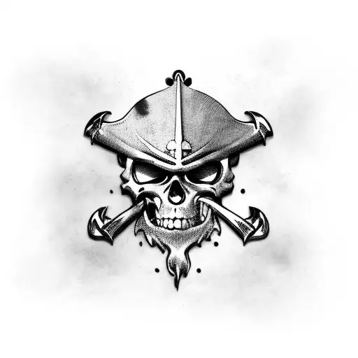 pirate flag tattoo design idea